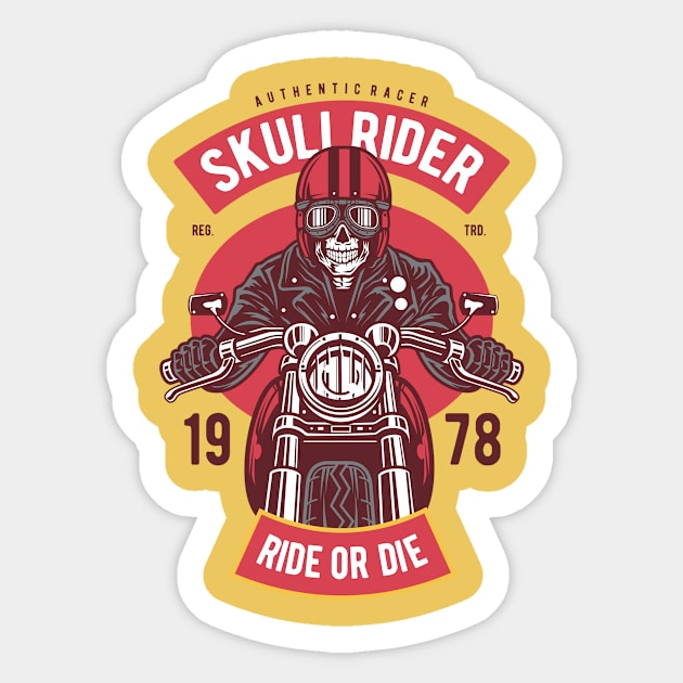 Skull Rider Sticker by GoshaDron